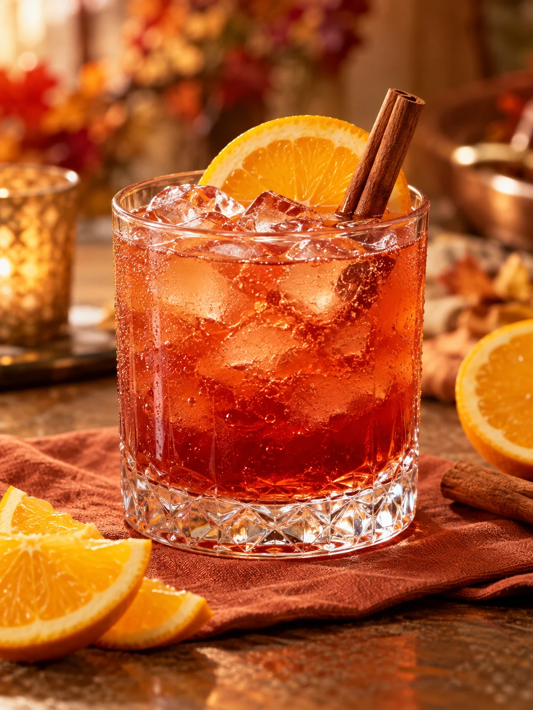 Cranberry Cider Punch, served in a glass