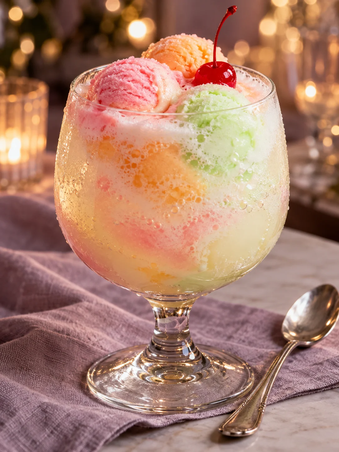 Grown-Up Sherbet Float, served in a glass