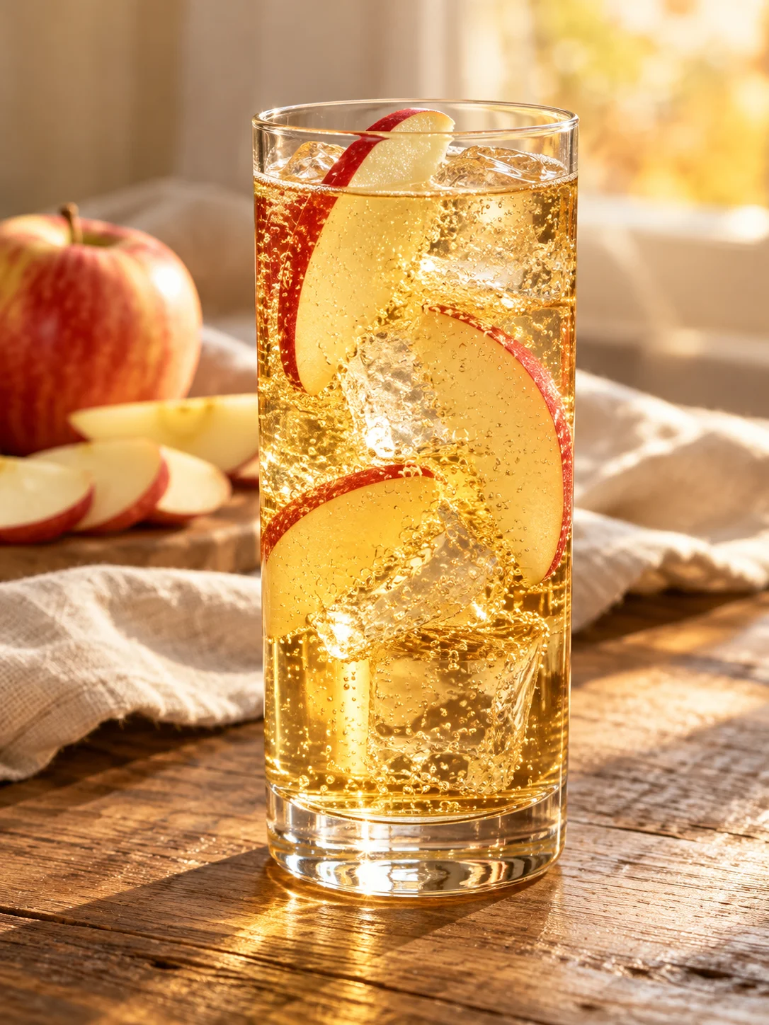 Harvest Apple Fizz, served in a glass